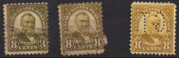 US Postage - Ulysses S. Grant 8 Cents - Oblitérés (3 Timbres) - Used Stamps