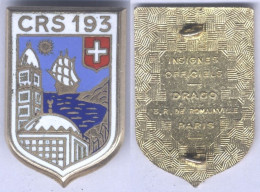 Insigne De La Compagnie Républicaine De Sécurité N° 193 - Alger - Polizia