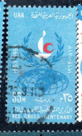 UAR EGYPT EGITTO 1963 CENTENARY OF RED CROSS CROIX ROUGE CROCE ROSSA 35m USED USATO OBLITERE' - Gebruikt