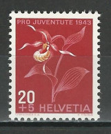 Schweiz Mi 426 ** MNH Cypripedium Calceolus - Altri & Non Classificati