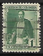 COLOMBIE   -   1937 .  Y&T N° 299 Oblitéré.    Bolivar - Colombia