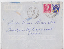 Guadeloupe Baillif Lettre Timbre Stamp Air Mail Cover 1957 - Brieven En Documenten