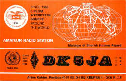 QSL Card West Germany RFG Bundesrepublik Deutschland Radio Amateur Station DK5JA - Radio Amateur