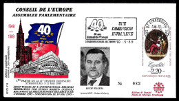 LECH WALESA - PRIX EUROPÉEN DES DROITS DE L'HOMME - 1989 - N° 83/500 - C.E STRASBOURG - Brieven En Documenten
