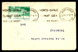 LETTRE DE MONACO POUR LE LOT - O.M. - Lettres & Documents