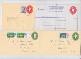 Fiji Fidji Lettre Enveloppe Entier Postal Queen Elizabeth Stationery Cover Lot Of 4 Covers - Fidschi-Inseln (...-1970)