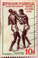 Sénégal (Rep) Poste Obl Yv: 217 Mi:258 Jeux De L'Amitié Boxe (Lign.Ondulées) - Senegal (1960-...)