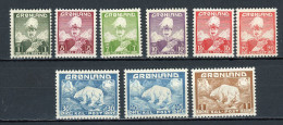 GROENLAND - SÉRIE COURANTE - N° Yvert 1/9** - Unused Stamps