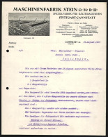 Rechnung Cannstatt 1925, Maschinenfabrik Stein GmbH, Die Fabrikanlage Aus Der Vogelschau  - Sonstige & Ohne Zuordnung