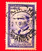 MAROCCO - Usato - Marruecos - 1956 - Mohamed V - 80 - Spanisch-Marokko