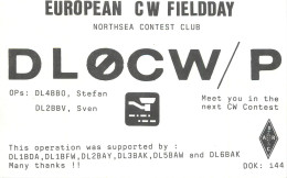 QSL Card West Germany RFG Bundesrepublik Deutschland Radio Amateur Station DL0CWP - Amateurfunk