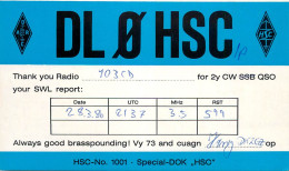 QSL Card West Germany RFG Bundesrepublik Deutschland Radio Amateur Station DL0HSC Hanz - Amateurfunk