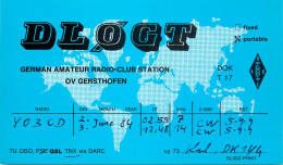 QSL Card West Germany RFG Bundesrepublik Deutschland Radio Amateur Station DL0GT Karl - Amateurfunk