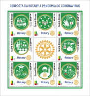 Guinea Bissau 2021, Covid, Rotary, 4val In BF - Enfermedades