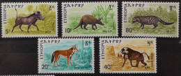 Äthiopien 1975 Wildlebende Säugetiere Mi 817/21** - Ethiopie