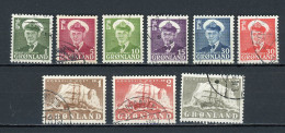 GROENLAND - SÉRIE COURANTE - N° Yvert 19+20+21+22+23A+23B+25+26+27 Obli. - Used Stamps