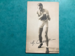 Carte Photo Boxeur G.Carpentier. Signature  Photo. A.n - Boxing