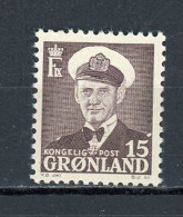 GROENLAND - FREDERIC IX - N° Yvert 22 ** - Unused Stamps