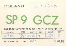 QSL Card POLAND Polish Radio Amateur Station SP9GCZ Y03CD Dick - Amateurfunk