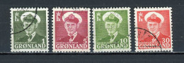 GROENLAND - FREDERIC IX - N° Yvert 19+20+21+23B Obli. - Oblitérés
