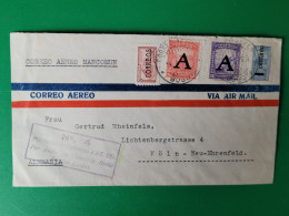 Lettre  Aereo De Colombie ,  4 Timbres Surchargés , Pour L'allemagne - Colombia