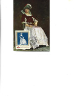 Romania -  Maximum Postcard 1975 -  Painting By Ion Andreescu - "Dresse Model" - Cartes-maximum (CM)