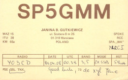 QSL Card POLAND Polish Radio Amateur Station SP5GMM Y03CD - Amateurfunk