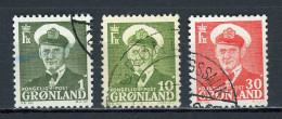 GROENLAND - FREDERIC IX - N° Yvert 19+21+23B Obli. - Used Stamps