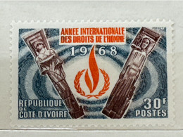 1968 MNH  Année Internationale Des Droits D’homme - Costa D'Avorio (1960-...)