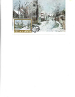 Romania -  Maximum Postcard 1975 -   Painting By Ion Andreescu - "Winter At Barbizon" - Maximum Cards & Covers