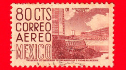 MESSICO - Usato - 1952 - Immagini Locali - Nuovo Centro Sportivo City University, Città Del Messico - 80 - P. Aerea - México