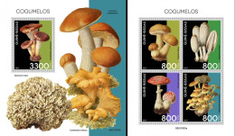 Guinea Bissau 2021, Mushrooms IV, 4val In BF +BF - Funghi