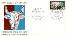 SENEGAL FDC 1968 CAMPAGNE CONTRE LA PESTE BOVINE - Senegal (1960-...)