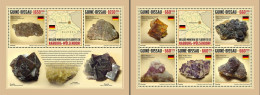 Guinea Bissau 2021, Minerals V, 4val In BF +BF - Minerales