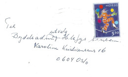 Norway 2002  Cover With Mi 1446 Europa: Circus- Cancelled - Brieven En Documenten