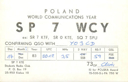 QSL Card POLAND Polish Radio Amateur Station SP7WCy Y03CD - Amateurfunk