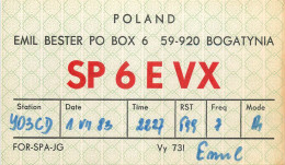 QSL Card POLAND Polish Radio Amateur Station SP6EVX Y03CD Emil - Amateurfunk