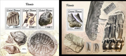 Guinea Bissau 2021, Fossils I, 3val In BF+BF - Fossilien