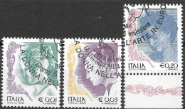 2004  Italien  Mi. 2829-31II FD-used   Die Frau In Der Kunst. II = Druckvermerk „I.P.Z.S. S.p.A. - ROMA“ - 2001-10: Usati