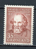 GROENLAND - SAMUEL KLEISCHMIDT - N° Yvert 55** - Unused Stamps