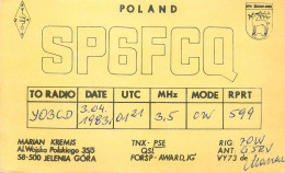 QSL Card POLAND Polish Radio Amateur Station SP6FCQ Y03CD 1983 - Amateurfunk