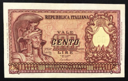 100 Lire Italia Elmata 31 12 1951 Bolaffi Qspl/spl Naturale LOTTO 3453 - 100 Liras