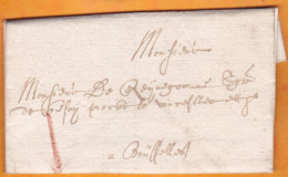 1712 - Pays Bas Espagnols - Lettre Pliée Avec Correspondance En Vieux Français Vers Bruxelles ? - 1621-1713 (Paesi Bassi Spagnoli)