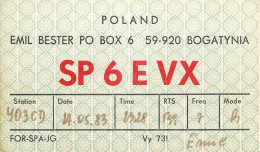 QSL Card POLAND Polish Radio Amateur Station SP6EVX Y03CD Emil - Amateurfunk