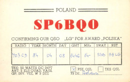 QSL Card POLAND Polish Radio Amateur Station SP6BQC Y03CD Nolan - Amateurfunk