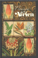 B0242 2011 Tanzania Flora Flowers Of Africa #1850-52 Kb Mnh - Altri & Non Classificati