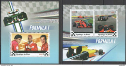 J081 2019 Formula 1 F1 Schumacher Vettel Ferarri 1Kb+1Bl Mnh - Auto's