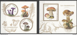 J170 2016 Mushrooms Flora Nature 1Kb+1Bl Mnh - Funghi