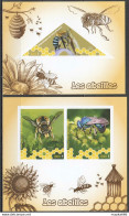 J676 Imperf 2018 Honey Bees Insects Fauna 1Kb+1Bl Mnh - Abeilles