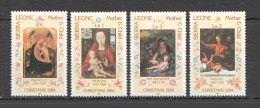 B0279 Sierra Leone Art Paintings Christmas 1984 Raphael Memling #784-7 Set Mnh - Autres & Non Classés